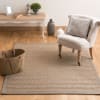 Tapis tressé en sisal beige 140x200